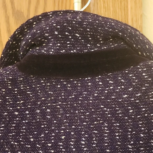 Women's Aubergine Fur Collar Jacket - Picture 6 of 12